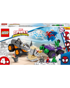 LEGO® Marvel Spidey og de fantastiske vennene hans vs. Oppgjør mellom Hulk og Rhino-truck 10782 (110 deler)