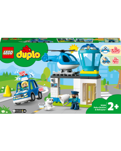 LEGO® DUPLO® Rescue Politistasjon og politihelikopter 10959, byggeleke (40 deler)