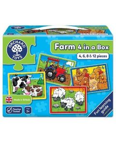 Orchards Toys - Farm Four in a Box Pusslespill