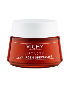 Vichy Liftactiv Collagen Specialist dagkrem 50ml    Dagkremen Vichy Liftactiv Collagen Specialist er en avansert anti-age krem som reduserer rynker, pigmentforandringer og booster cellefornyelsen. Tilpasset normal/blandet og sensitiv hud.